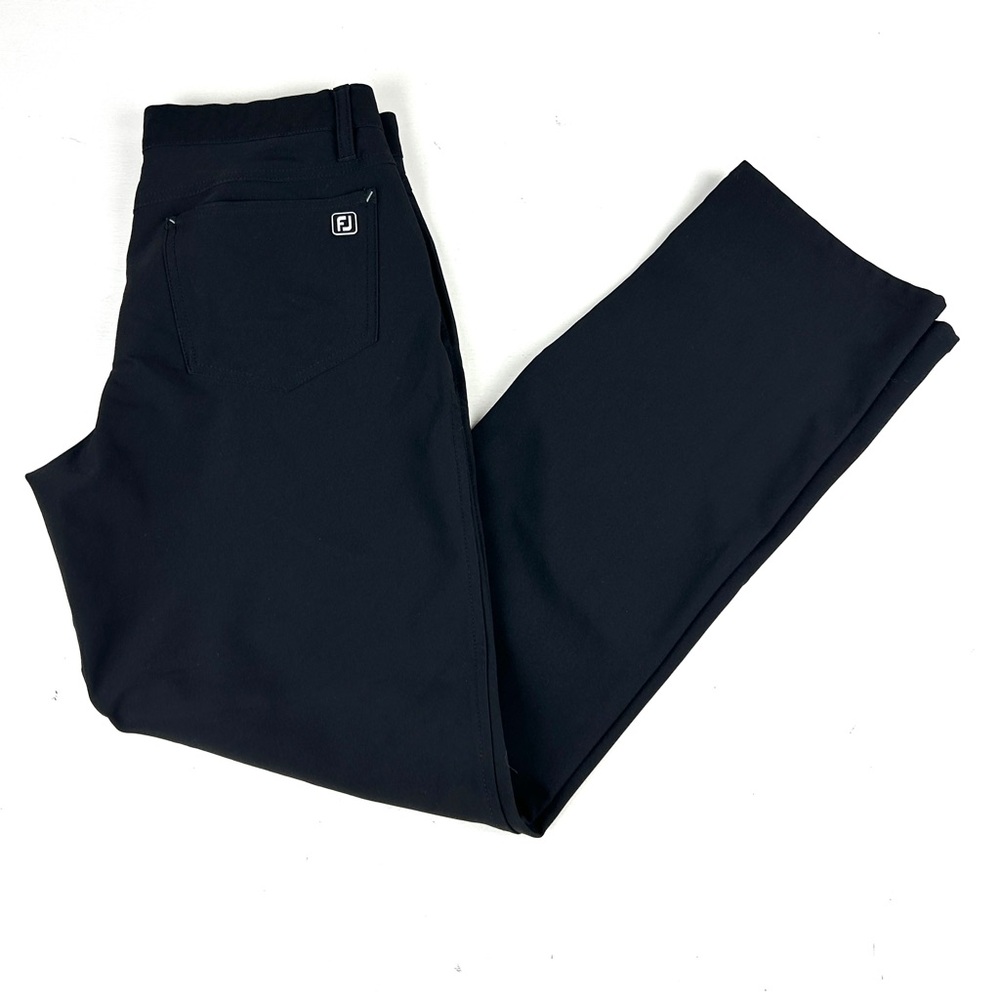 FJ FootJoy 5 Pocket Athletic Fit Performance Golf Pants Black Stretch Size 30x32
